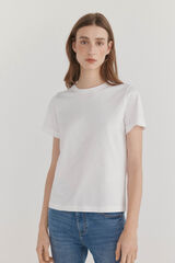 Pedro del Hierro Basic logo T-shirt Ecru