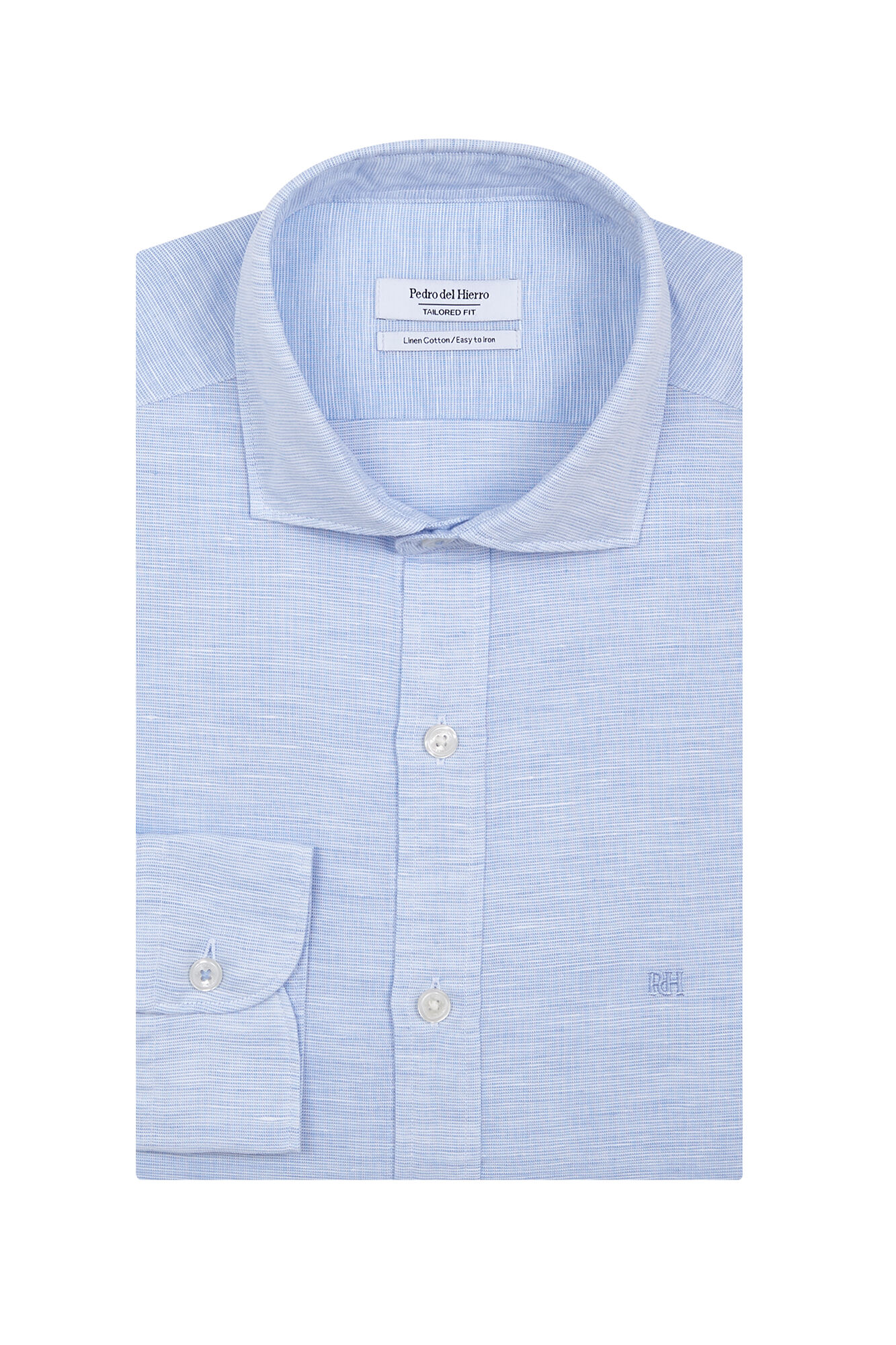 Pedro del Hierro Structured linen easy iron dress shirt