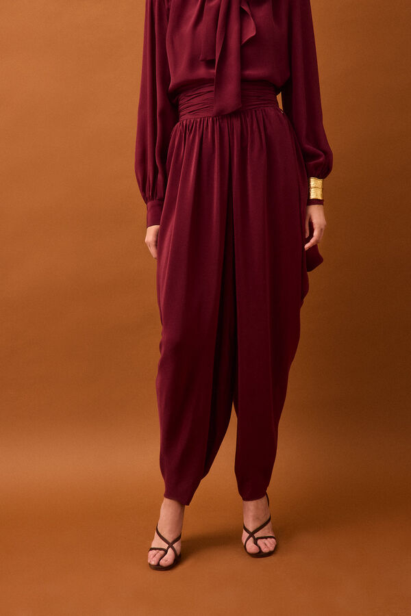 Pedro del Hierro Volume harem trousers Burgundy