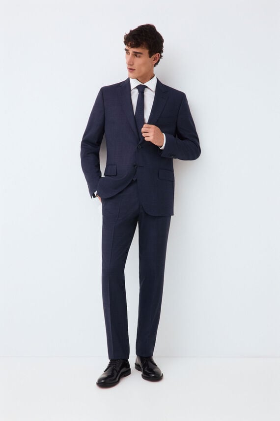 Pantalón traje coordinado tailored estructura azul