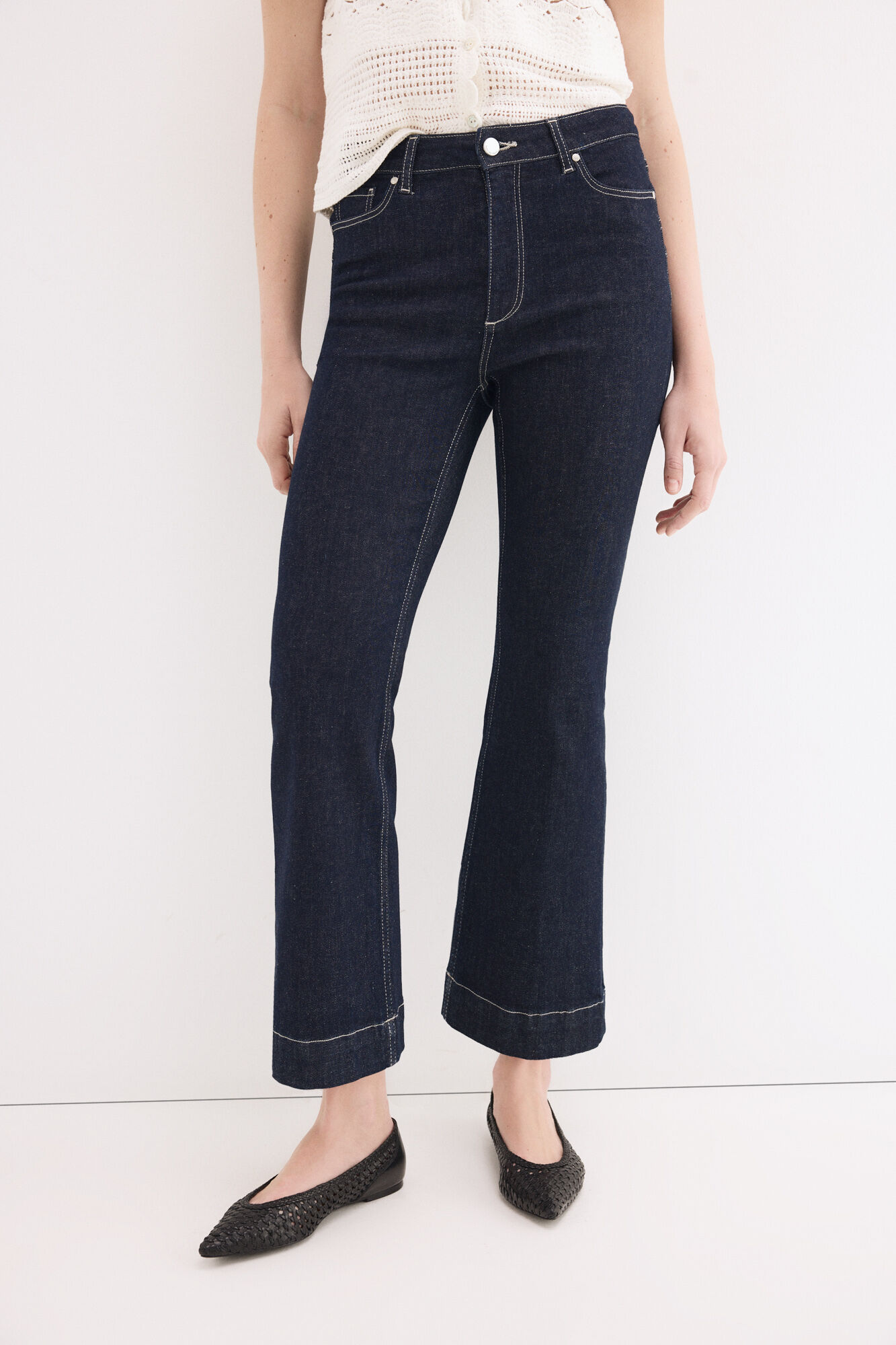 Pedro del Hierro Push-up flare cropped jeans