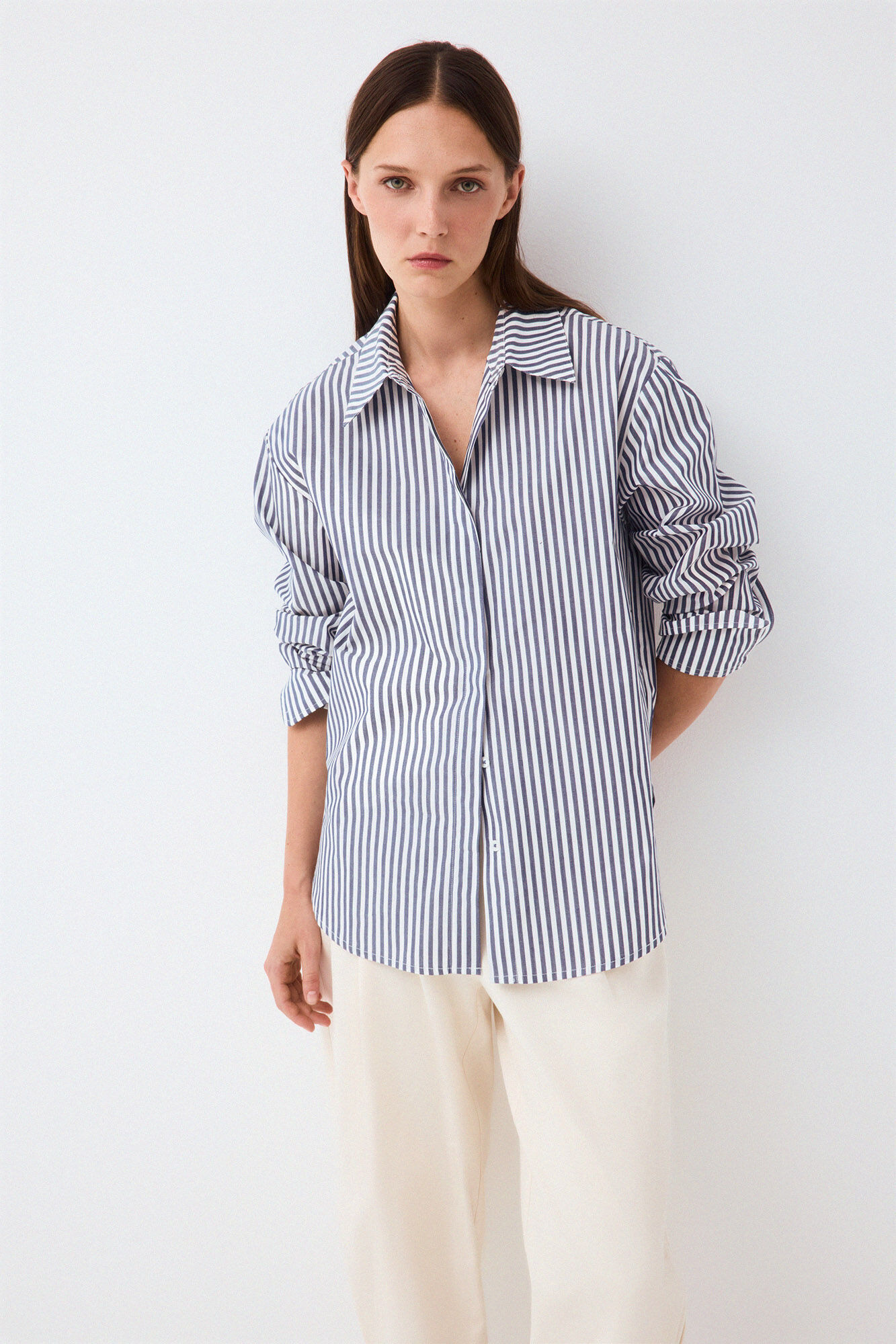 Pedro del Hierro Striped loose shirt