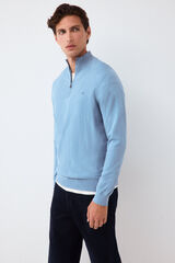 Pedro del Hierro Premium cotton silk cashmere knit jumper Blue
