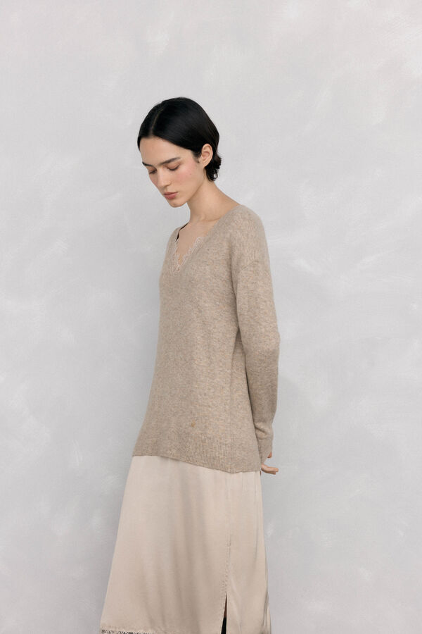 Pedro del Hierro Lingerie jersey-knit dress Beige