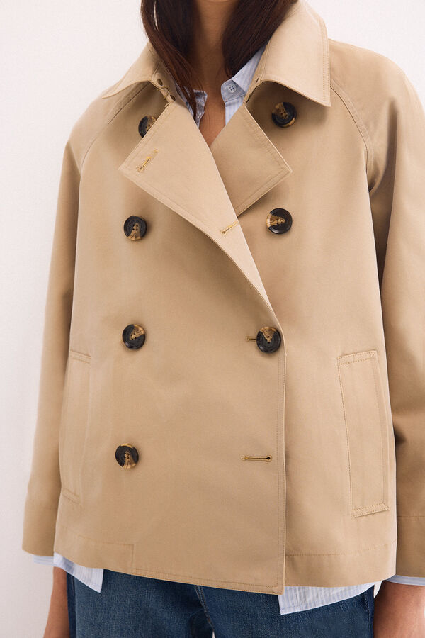 Pedro del Hierro Short trench coat Beige