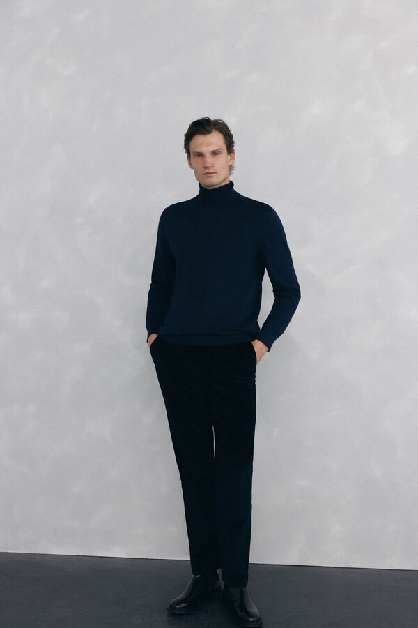 Pedro del Hierro Polo neck jumper Blue