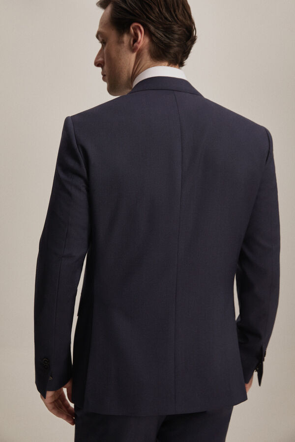 Pedro del Hierro Textured suit trousers Blue