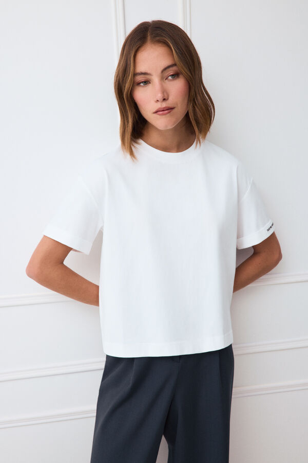 TFP by Tamara Falc&oacute; Crew neck T-shirt Ecru
