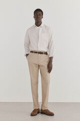 Pedro del Hierro Calça calças chino leve de borracha Beige