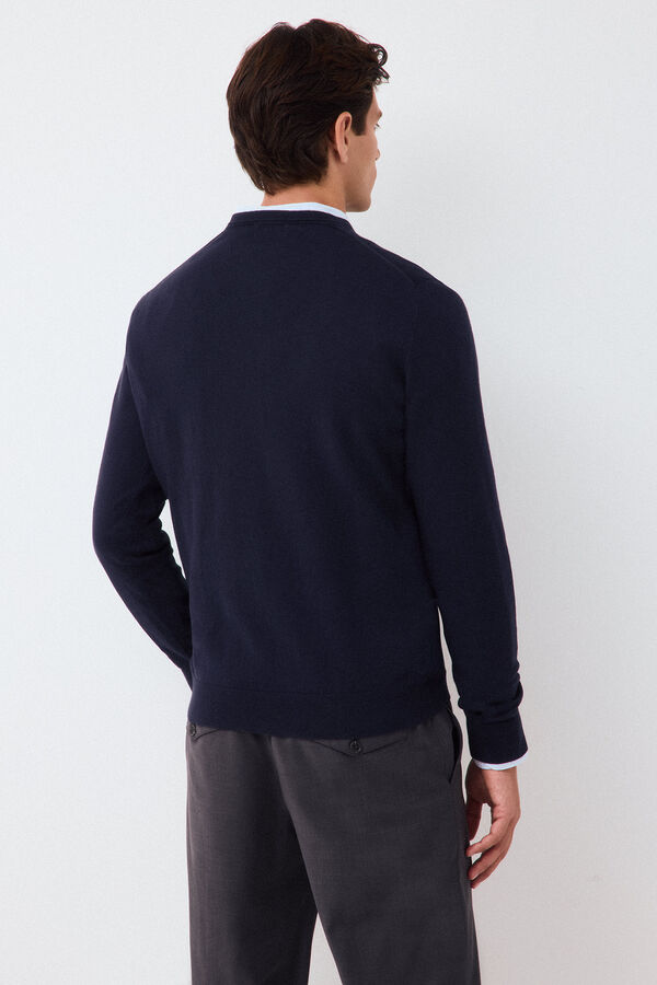 Pedro del Hierro Premium cotton silk cashmere knit jumper Blue