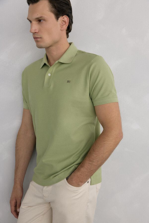 Pedro del Hierro Basic piqué polo shirt Green