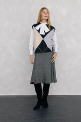 Pedro del Hierro Skirt cuts with hem hem Grey