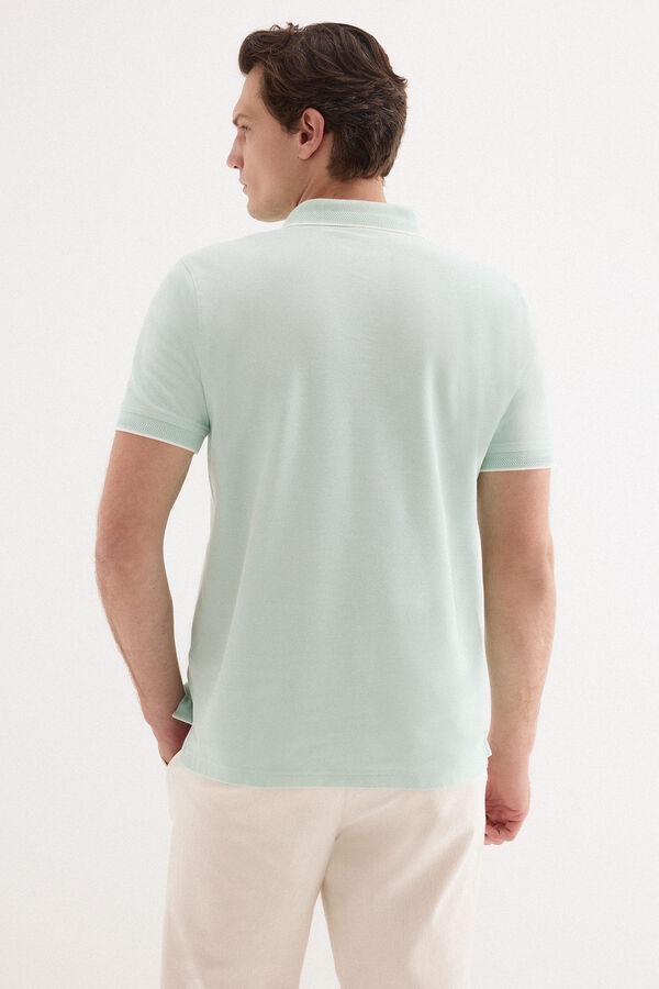 Pedro del Hierro Polo shirt with logo tips Green