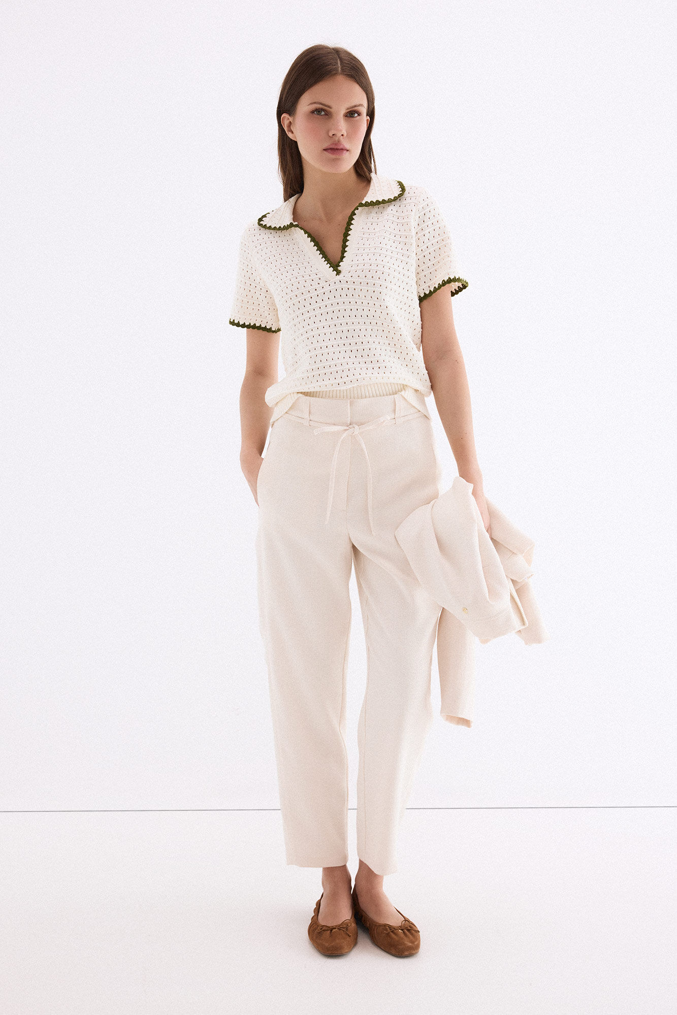 Pedro del Hierro Textured polo neck jumper