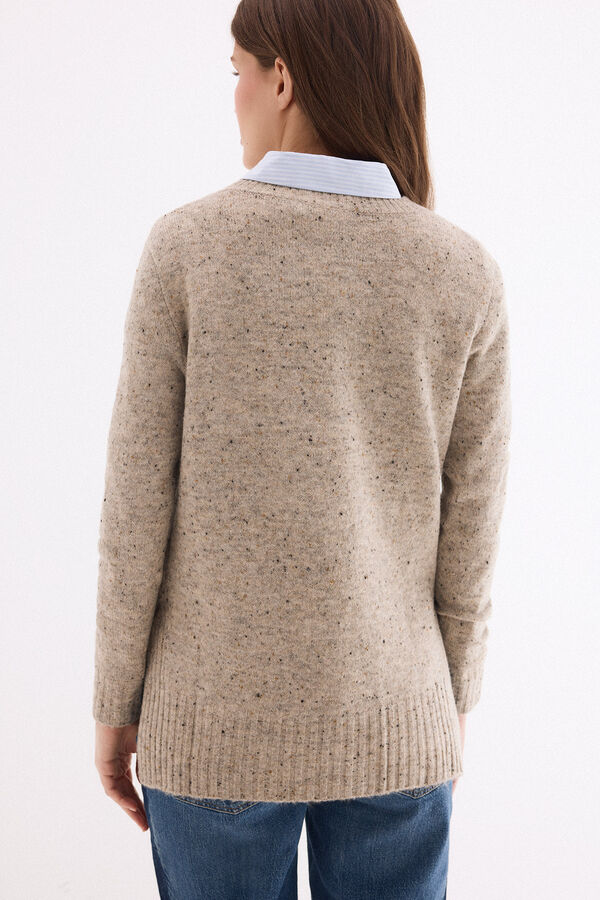 Pedro del Hierro Round neck jumper Ecru