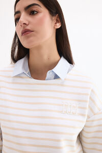 Pedro del Hierro Striped pdh logo sweatshirt