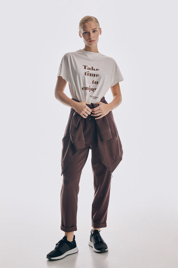 Pedro del Hierro Camiseta algod&oacute;n org&aacute;nico oversize Beige