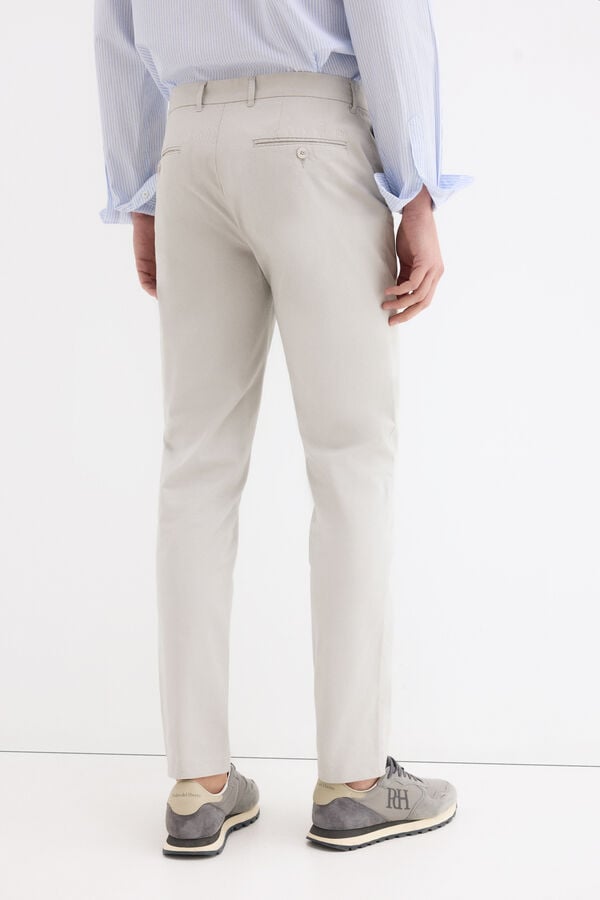 Pedro del Hierro Cal&ccedil;as chino de estrutura slim fit Cizento