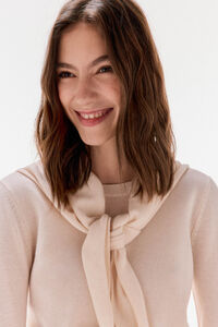 TFP by Tamara Falcó 100% wool sweater with scarf