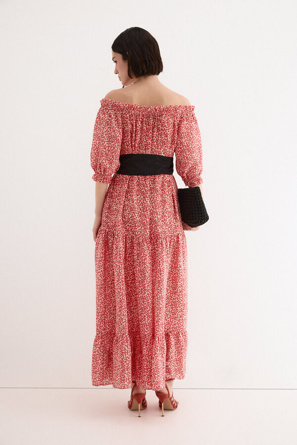 TFP by Tamara Falc&oacute; Contrast tie dress Red