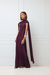 TFP by Tamara Falc&oacute; Detachable cape dress Burgundy