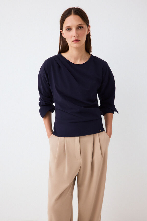 Pedro del Hierro Ruched top Blue