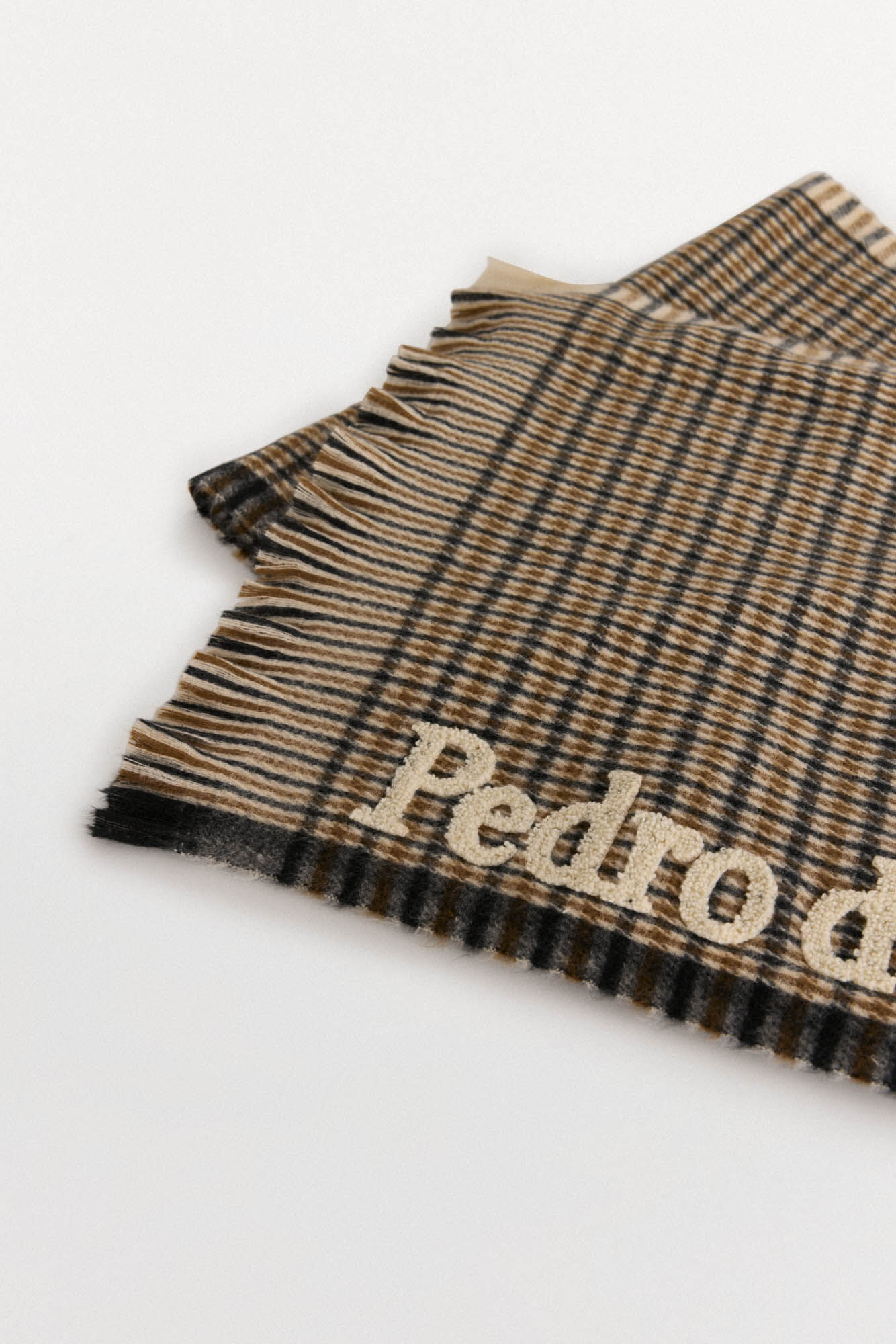 Pedro del Hierro Checked cloth scarf