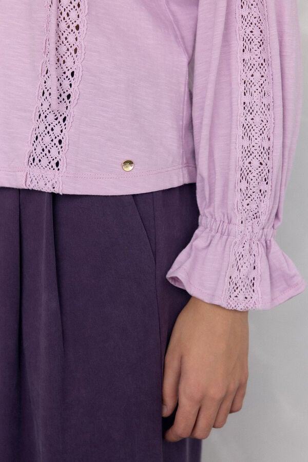 Pedro del Hierro Camiseta com laço Marrom