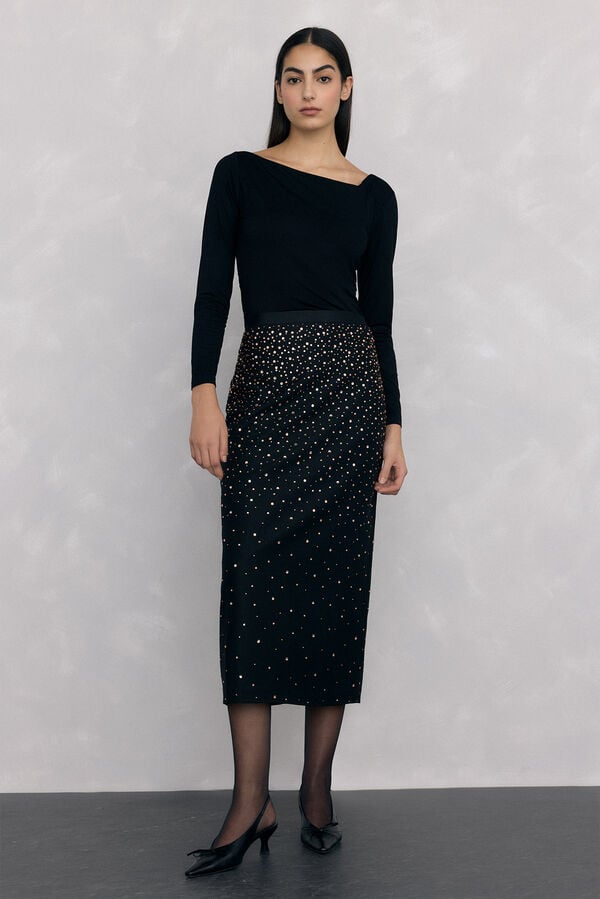 Pedro del Hierro Asymmetrical T-shirt Black