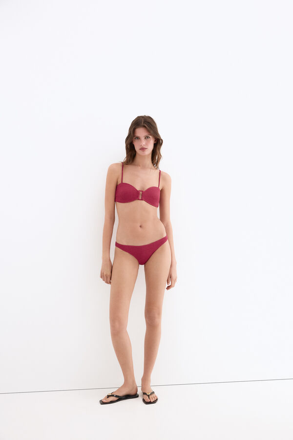 Pedro del Hierro Bikini tejido textura Rosa