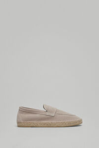 Pedro del Hierro Leather penny loafer Beige