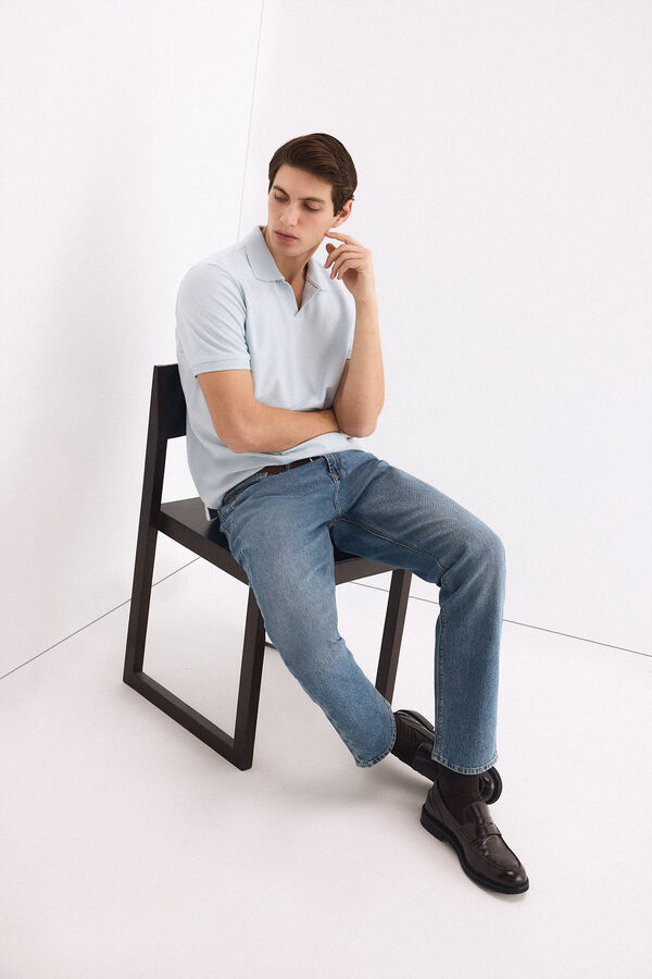 Pedro del Hierro Polo textura Azul