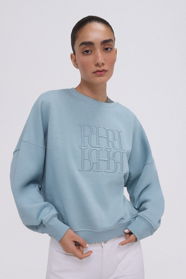 Pedro del Hierro Sudadera logo bordado Verde