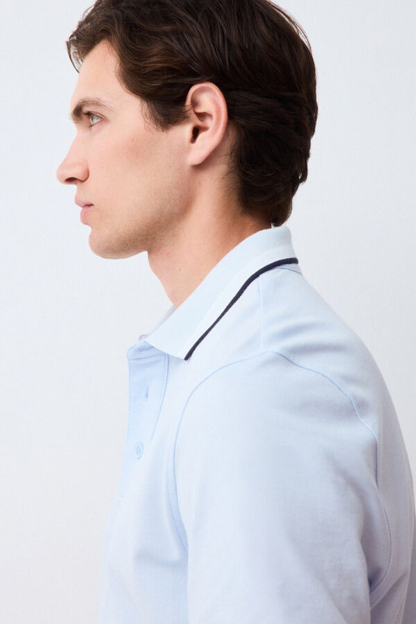 Pedro del Hierro Polo cuello fantas&iacute;a Azul