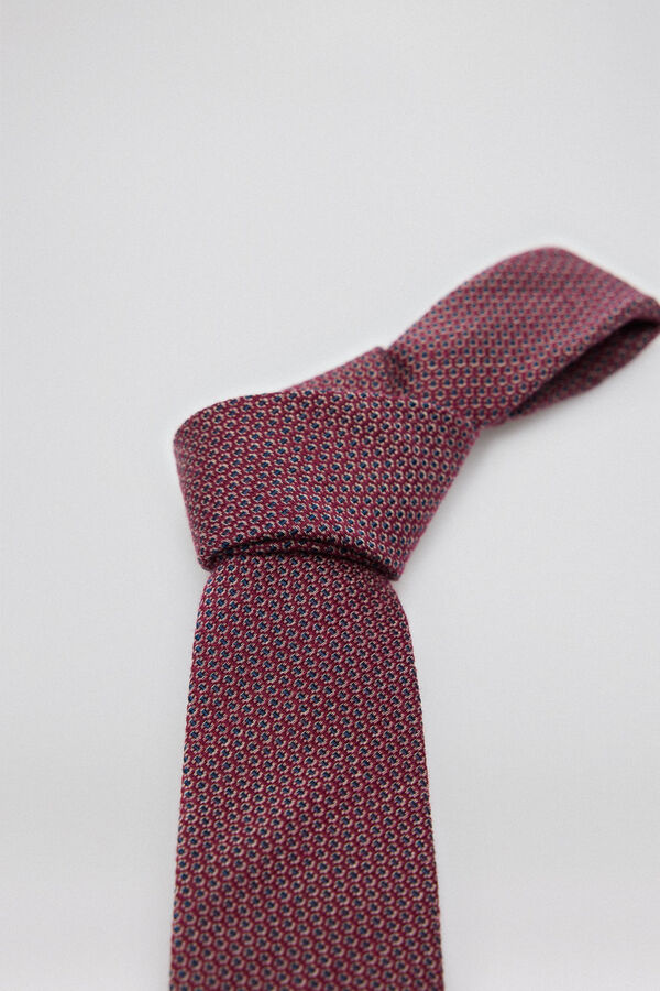 Pedro del Hierro Natural silk tie Burgundy