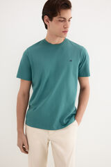 Pedro del Hierro Basic logo T-shirt Turquoise