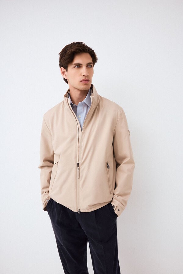 Pedro del Hierro Lightweight technical jacket Beige