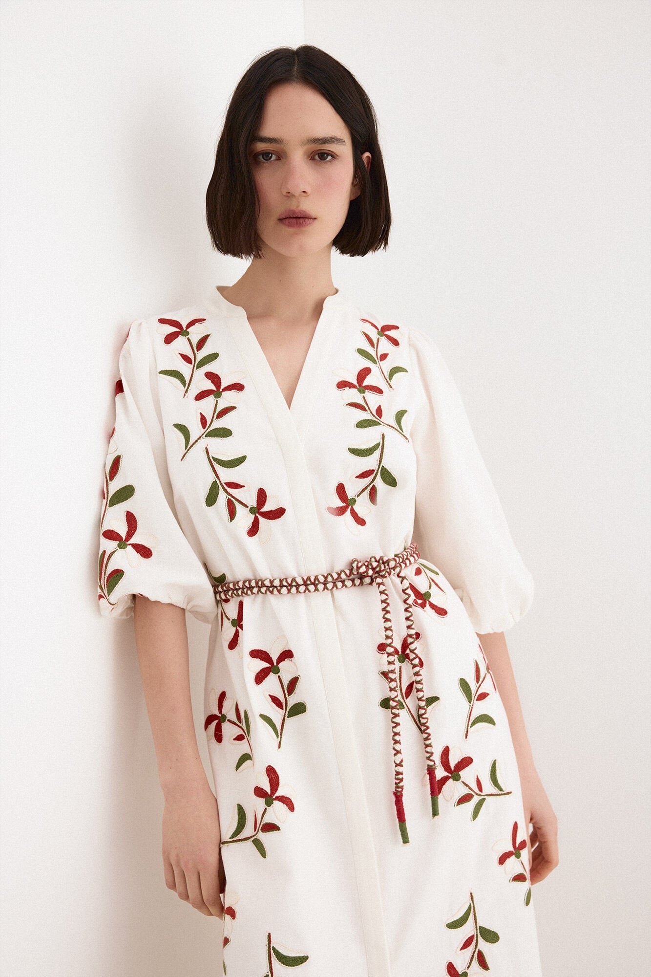 TFP by Tamara Falc&oacute; Embroidered shirt dress