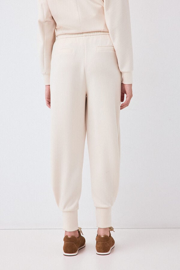 Pedro del Hierro Soft touch jogger trousers Ecru