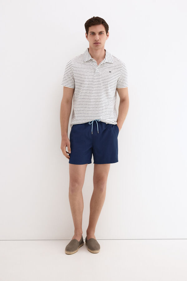 Pedro del Hierro Plain basic swimwear Blue