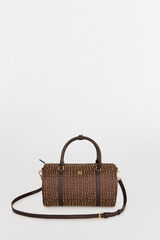 Pedro del Hierro Jacquard bowling bag Brown