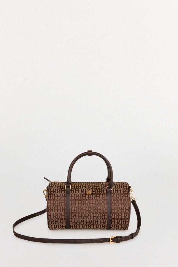 Pedro del Hierro Jacquard bowling bag Brown