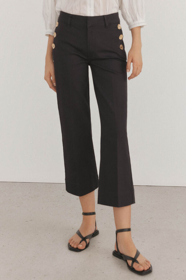Pedro del Hierro Wide-leg cropped jeans Grey