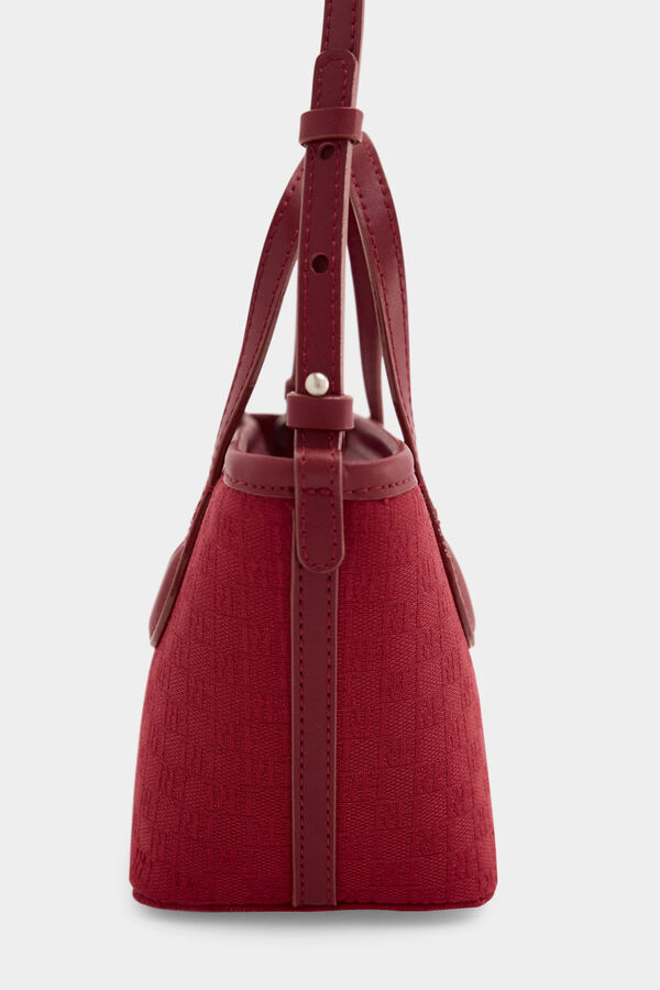 Pedro del Hierro Mini shopper jacquard Burdeos