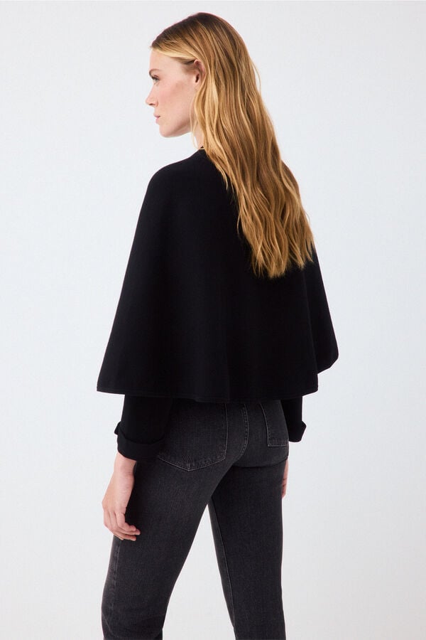 Pedro del Hierro Cape jacket Black