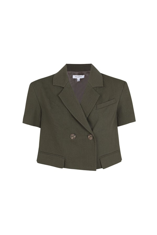 Pedro del Hierro Crop blazer Green