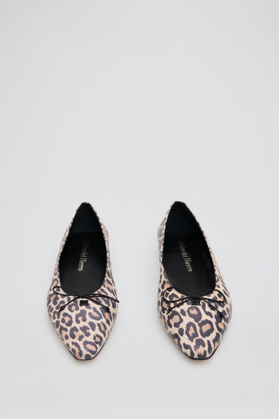 Pedro del Hierro animal print ballerina Grey