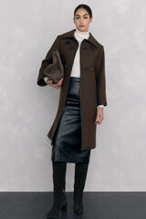 Pedro del Hierro Coat with contrasting details Brown