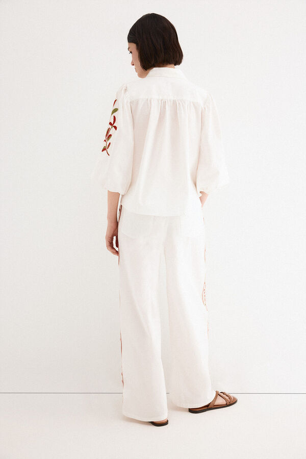 TFP by Tamara Falc&oacute; Embroidered trousers Ecru