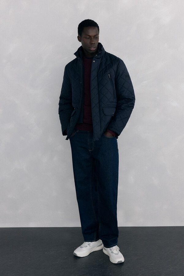 Pedro del Hierro Merino wool and cashmere crew neck sweater Burgundy